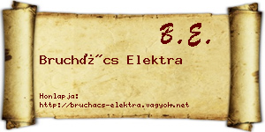 Bruchács Elektra névjegykártya